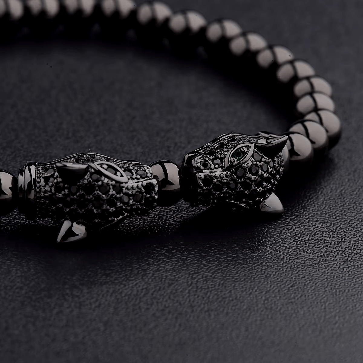 Bratara Leopard Heads