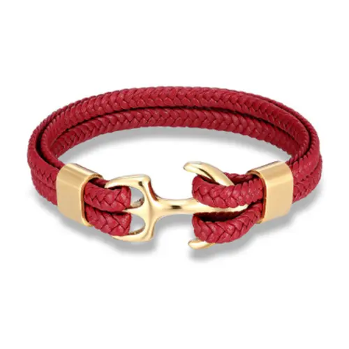 Bratara Braid Anchor Red