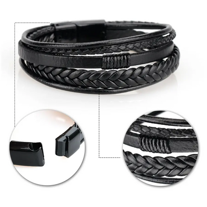 Bratara Galen - Black and Silver
