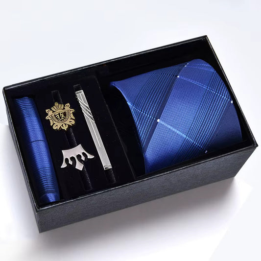 Eleganță Clasică și Modernă: Set Mătase Bleumarin cu Detalii Regale