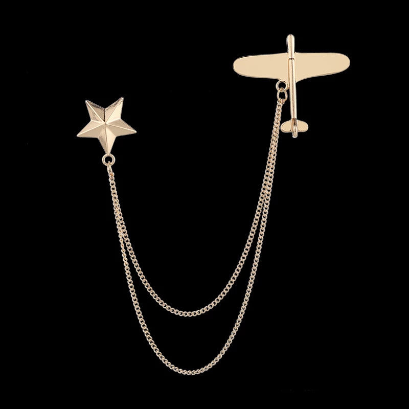 Pin Plane Star - Gold