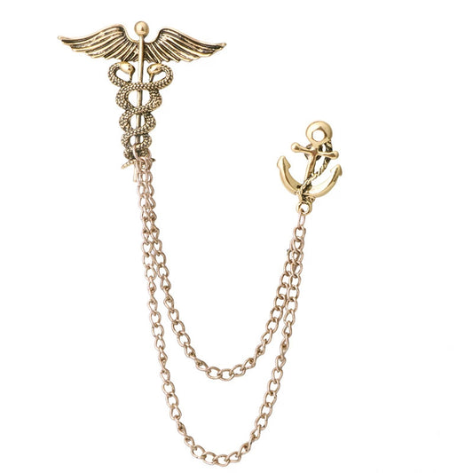 Brosa Chain Angel Wings - Gold