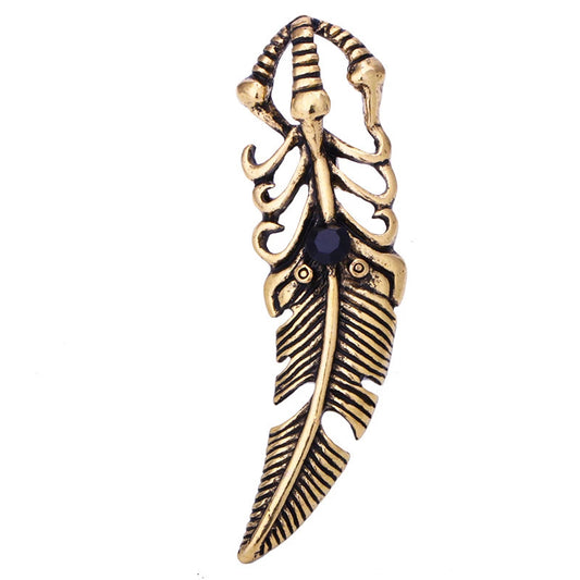 Brosa Hollow Feather - Gold