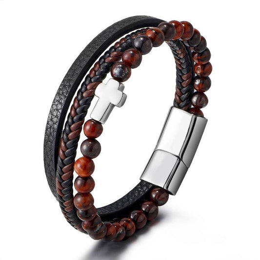 Bratara Cross Stark Red