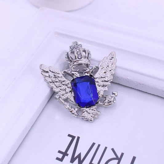 Collar Pin Tron Blue - Silver