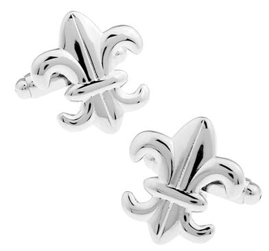 Butoni Fleur de Lis - Silver